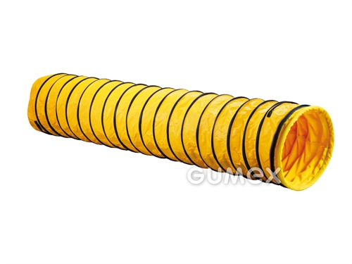Vzduchotechnická hadica pre horúce plyny a ventiláciu SPIRAFLEX PLS FR, 152mm, 0,64bar, PE tkanivo impregnované PVC, pružná oceľová špirála, -20°C/+100°C, žltá